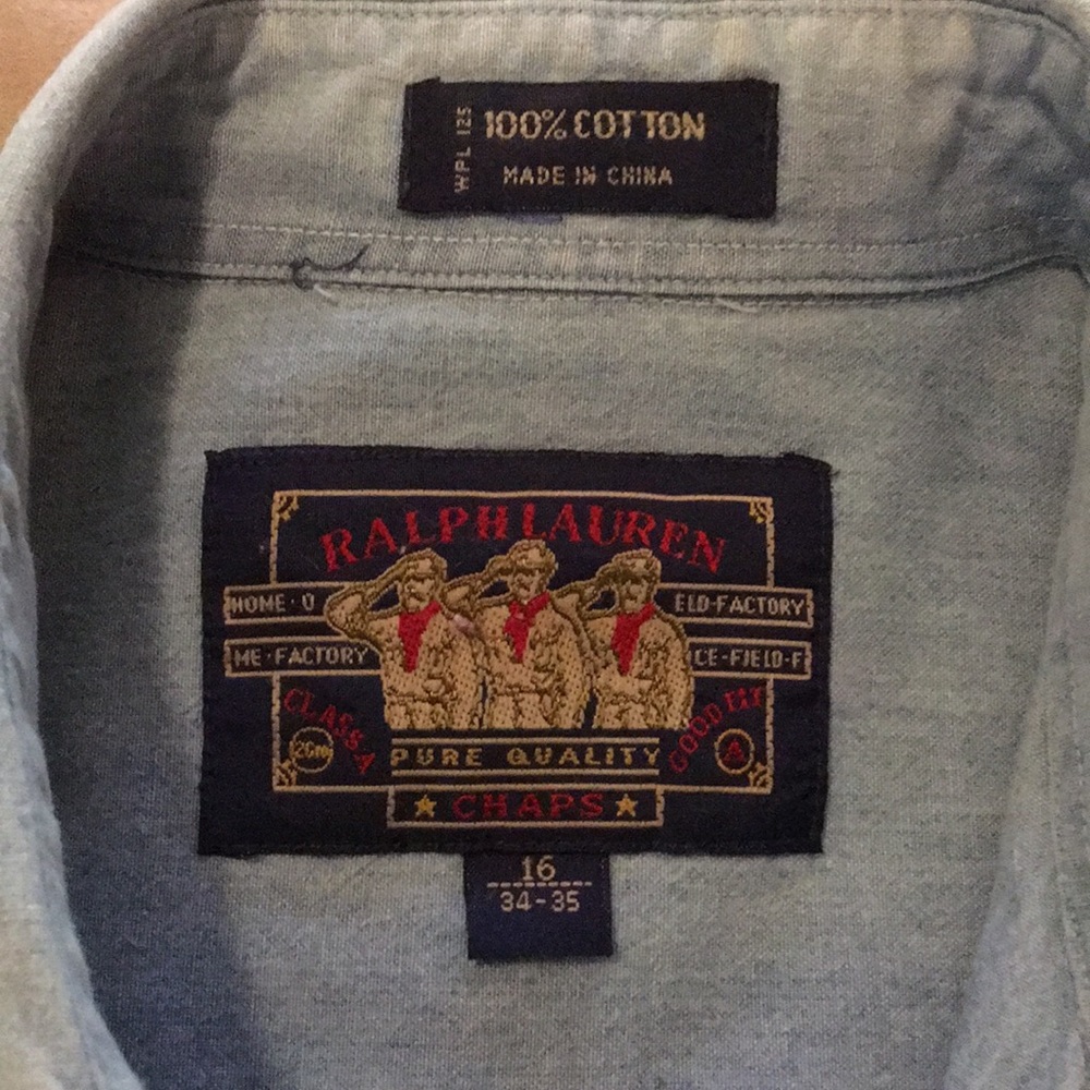 Men’s Vintage 90’s Ralph Lauren Chaps Denim Shirt